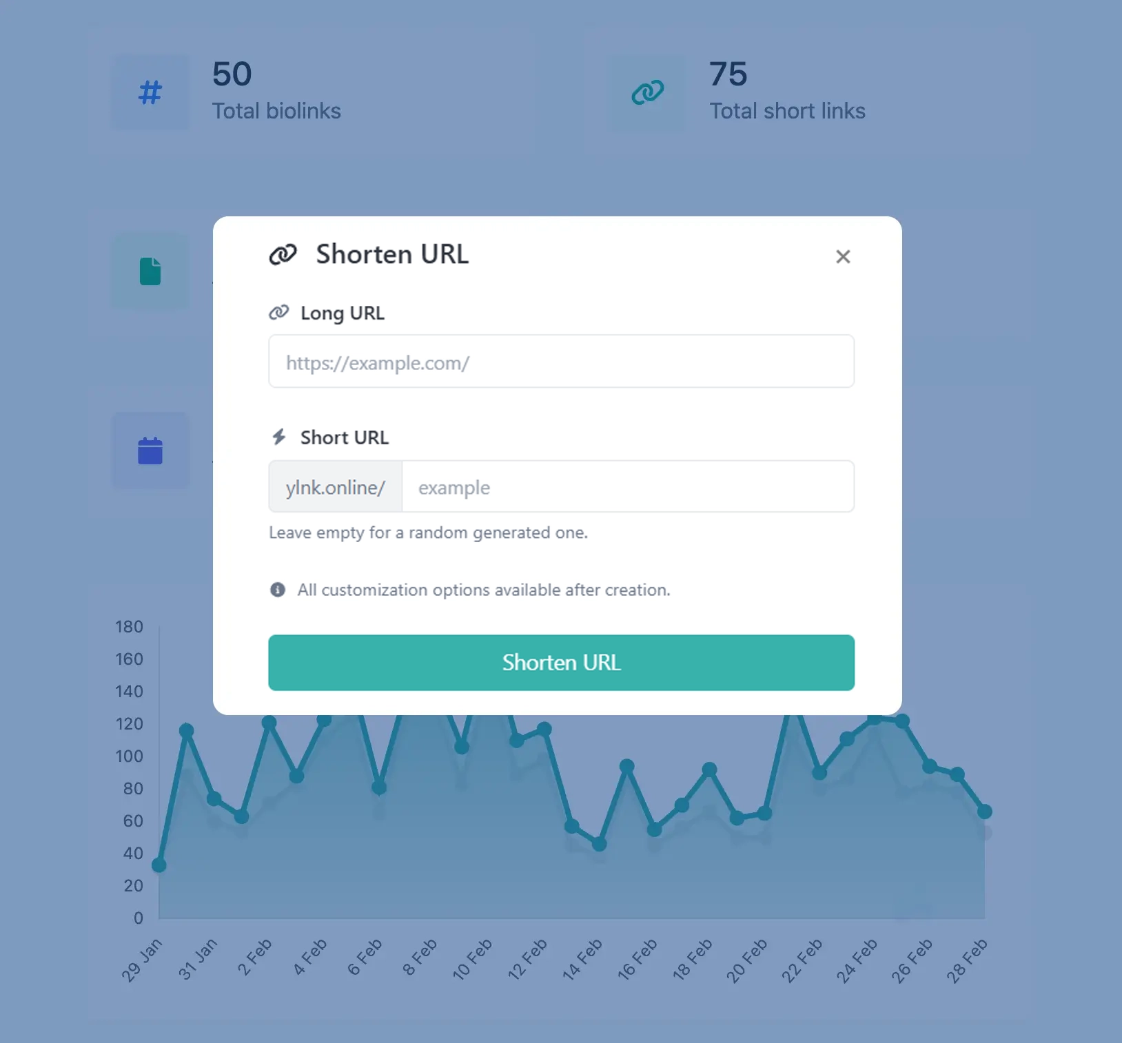 Screenshot of the app short URL editing page
